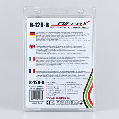 CobaNitrox R-120-B 120 mm Gehäuselüfter